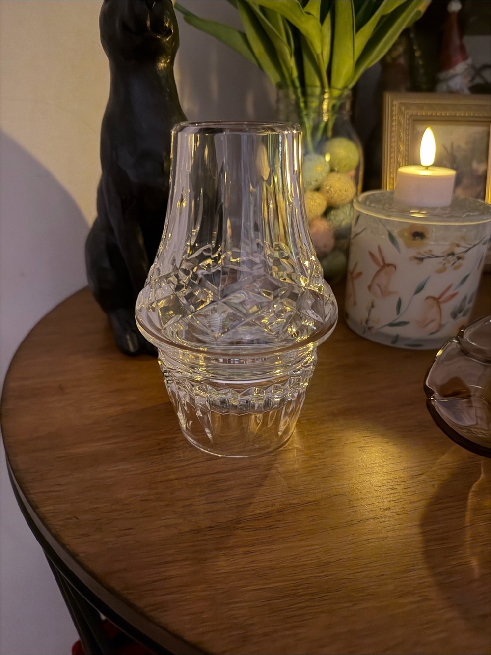 Waterford Crystal Clear Cut-Glass Fairy Lamp - Picture 2 of 4